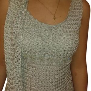 Cache blue blouse with scarf